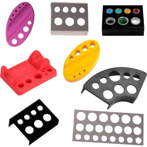 1pc Oval Silicone/Stainless Steel Cover of Standing Rack Tattoo Ink Cup Pigment Cup Stand Holder for Tattoo Machine Accessories