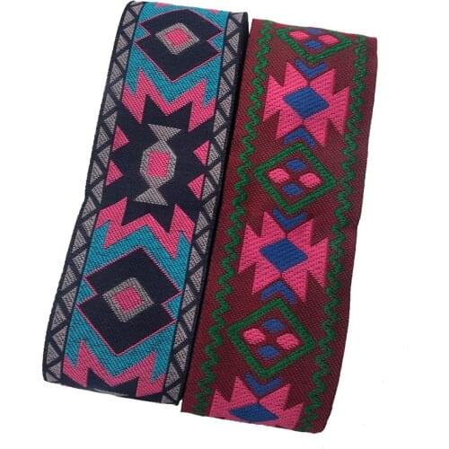 10yards/lots wide 5cm Woven Jacquard Ribbon Trims totem pattern for curtain and clothing accessory LS-2729