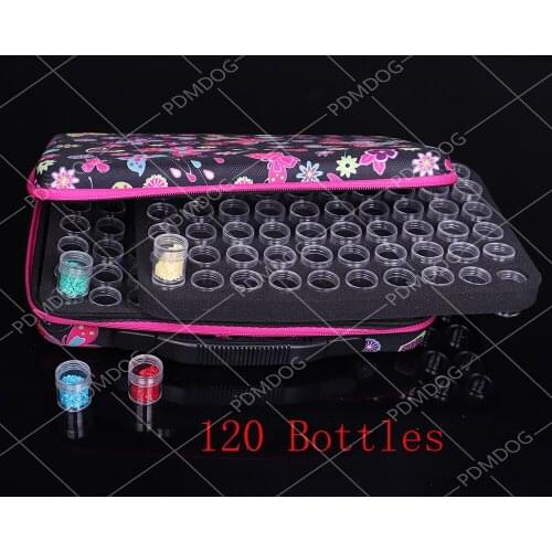 120 Bottles 5d Diamond Painting Accessories tools Storage blind Box Carry Case diamant painting tools Container butterfly Bag