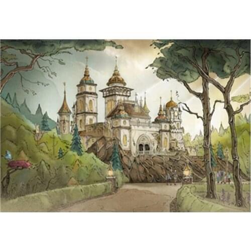 New 5D Diamond painting Full Square Landscape castle Wall Stickers For Living Room Child birthday gifts Decoration E1549