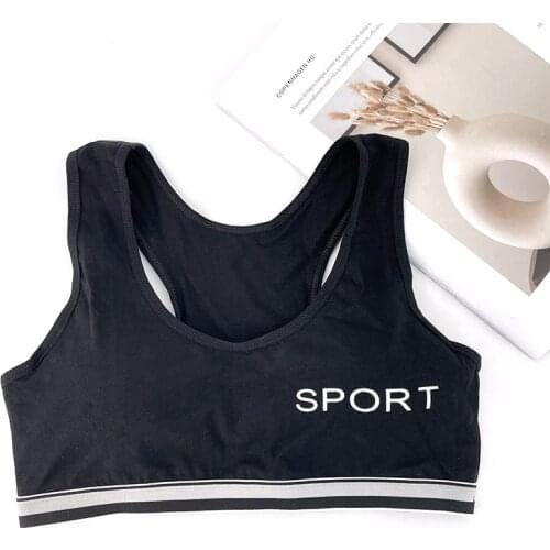 Teenage students solid color underwear bra sports girls no steel ring girls comfortable underwear bra girls teen top sports bra