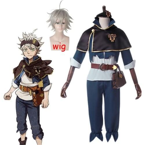 Black Clover Anime Cosplay Costume Asta Cosplay Full Sets Fall New Anime Brand Asta Costume With Cloak