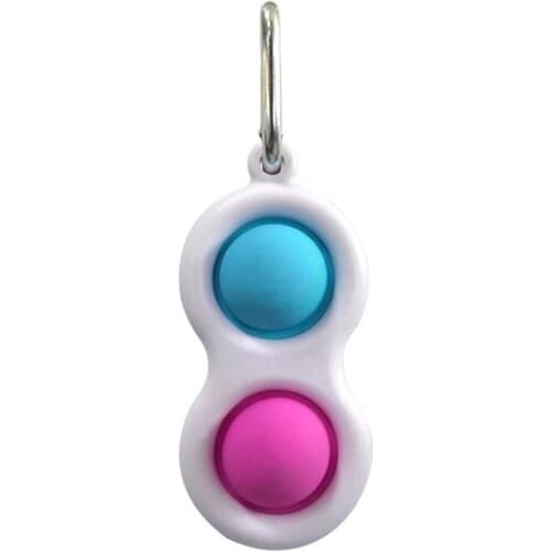 Anti-Stress Pressure Reliever Squeeze Simple Dimple Fidget Toys Keychain Gift for Kids Adult