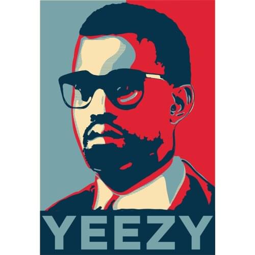 Kanye West Yezzy USA Grammy Rap Hip Hop 2-Silk Art Poster Wall Sticker Decoration Gift