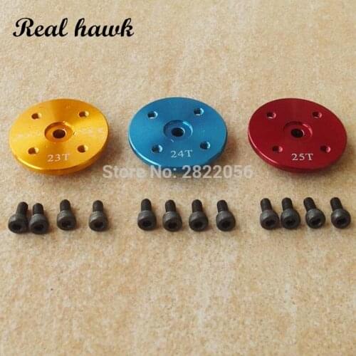 2pcs CNC metal servo arm futaba jr hitec disc arm 23T/24T/25T disc type servo arm for rc aircraft boat car helicopter
