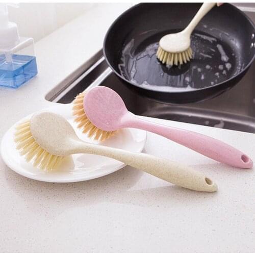 Multifunction Wash Brush Convenient Practical Kitchen Utensil Cleaning Brush Long handle Can be Hung Pot