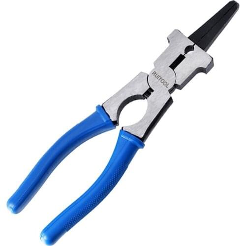 Multipurpose MIG Welding Pliers Flat Mouth Pincers Wire Cutting Spring Loaded Insulated Handle Hand Tools