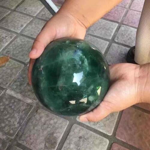 MOKAGY Natural Polished Carving Green Fluorite Quartz Stone Spheres Crystal Ball 125mm-140mm 1PC