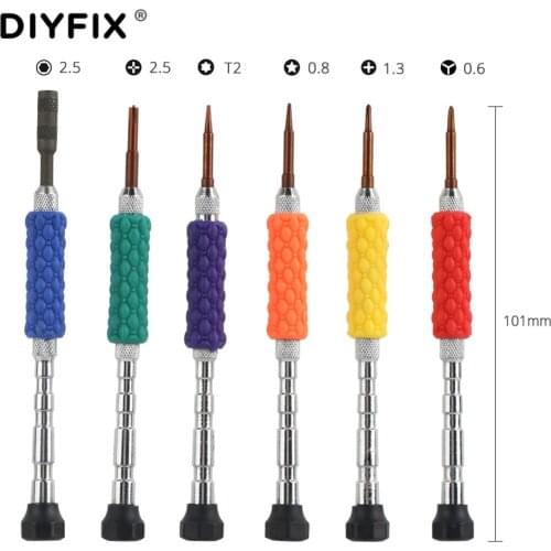 DIYFIX 12 in 1 Phone Repair Tools Set for iPhone 5s 6s 7 8 X Magnetic Precision Screwdriver Set Opening Sucker Plastic Spudger