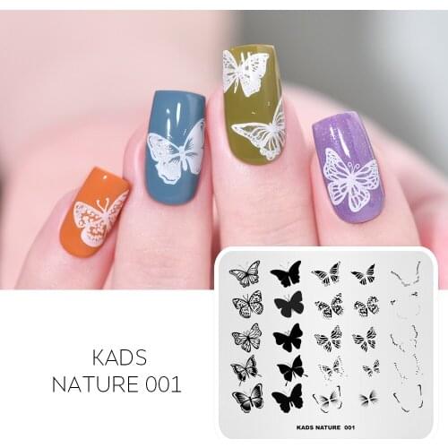 Nail Art Stamping Plate Butterfly Flower Design Nail Stamp Template for Stamping Polish DIY Decoration Image Stencil Plate