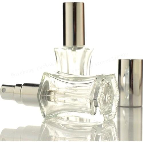 12 x 5ML Empty Mini Refillable Portable Perfume Glass Bottle With Atomizer 1/6oz small Clear Parfum Case Containers