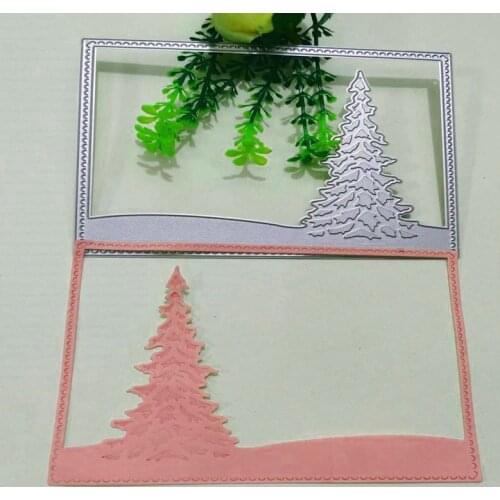 Christmas tree, frame Background Metal Cutting Dies for DIY Scrapbooking Album Paper Cards Decorative Crafts Embossing Die Cuts