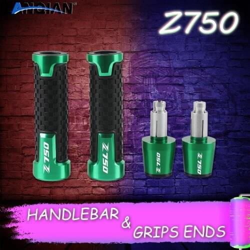 LOGO whit "Z750" For KAWASAKI Z750 L R S ALL YEAR Motorcycle CNC Handlebar Grips and Handlebar Grips ends Accessories