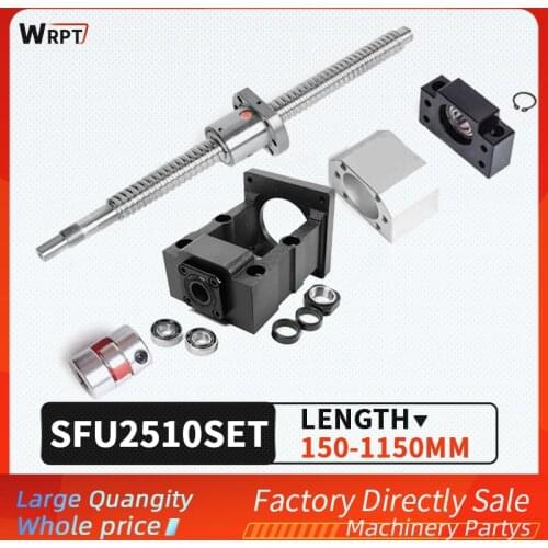 Ball screw SFU2510 + round hole nut + HM20-110 / 20-130 (cast iron) + BF20 + coupling XB40 * 65 + DSG25H, L = 200MM-1150MM