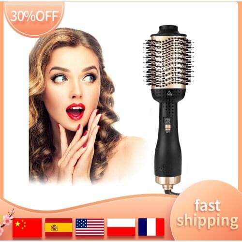 Hair Curler 4 IN 1 One Step Hair Dryer Volumizer Hot Air Brush Hair Straightener Comb Curling Brush Hair Tools Dropshipping