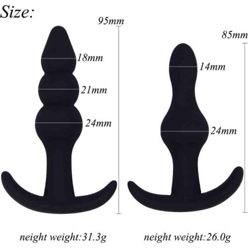 Silicone Beads Black Butt Plug For Beginner Erotic Toys Anal Plug Adult Products Sex Toys For Men Prostate Massager No Vibrator