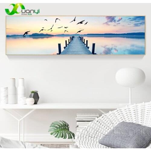 Sunset Sea Wave Beach Art Picture Home Decor Landcape Canvas Painting Print And Posters Wall Art Picture For Living Room
