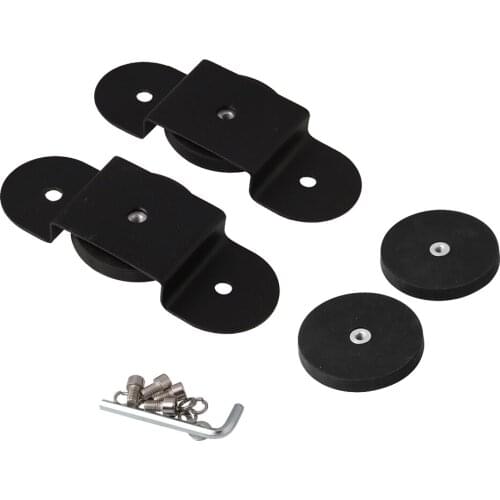 2pcs Magnetic Base LED Light Bar Mounting Brackets, Powerful Mount Bracket Sucker Holder Roof Holder for LED Light, Black