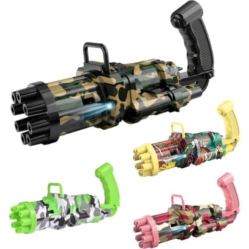 2IN1 Gatling Electric Bubble Gun With Light Childrens Automatic Bubble Blowing Toy Gun A Gift For Children Kid Toys