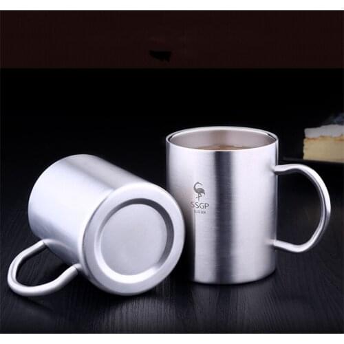 286ml/400ml 304 Stainless Steel Anti Hot Coffee Mug Tea Milk Beer Cup Water Drinkware Kid Adult Kitchen Dinning Bar Accessories
