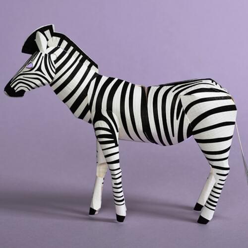 Eno Greeting 3D Puzzle Kids Papercraft 3D Zebra Paper Model Kit Home Decoration Accessores