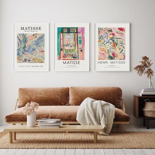 Abstract landscape wall art Henri Matisse retro posters and prints vintage canvas painting pictures living room home decoration