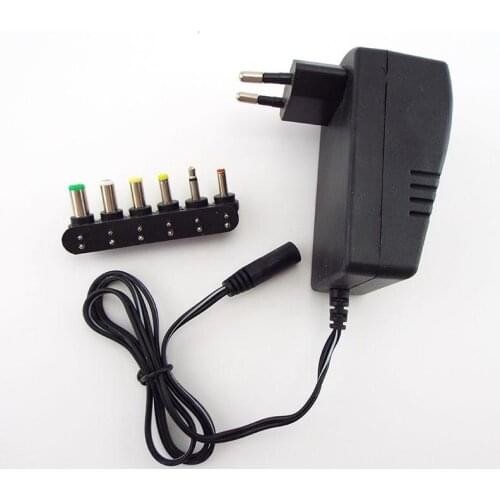 AC DC 3v 4.5v 5v 6v 7.5v 9v 12V Power Charger supply Adapter Travel plug 2.5A Universal Adaptor Converter 6 Plugs US EU Plug 30W