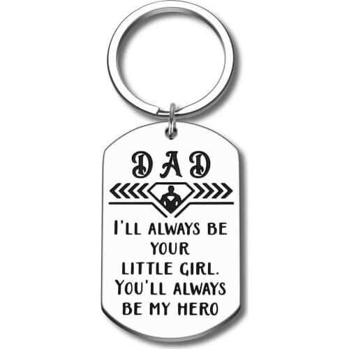 Fathers Day Key Chains Gifts for Best Father From Daughter Step Dad Car Keychains Gift for Dad Puppy Wedding Gifts for Father