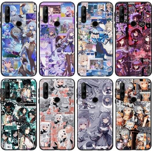 Genshin Impact Silicone Cover For Huawei Honor 8S 2019 8C 8X Max 8A 2020 Prime 8 7S 7A Pro RU 7C Black Phone Case