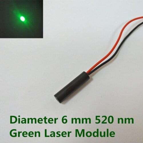 Diameters 6.5mm 520nm 515nm 5mw10mw green spot laser module green laser tube stable green light