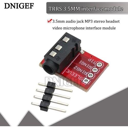 DNIGEF 3.5mm Plug Jack Stereo Plastic + Metal TRRS Headset Audio Socket Breakout Board Extension Connector Module 3.5mm jack