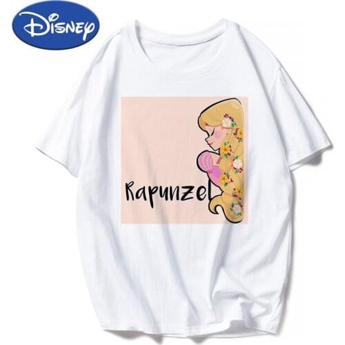 Your Disney Rapunzel T-Shirt Top Beautiful Shirts for Women Loose Tshirt Princess Short Sleeve Y2k Elegant Ropa Harajuku Mujer
