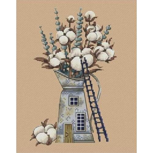 Cotton hut patterns Counted Cross Stitch 11CT 14CT DIY Chinese Cross Stitch Kits Embroidery Needlework Sets