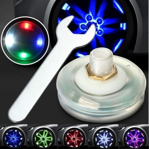 Solar Energy Car light bulb Wheel Tire Valve Cap Light Decoration Lamp Auto motorcycle deco Flash 15 Mode cars accessories
