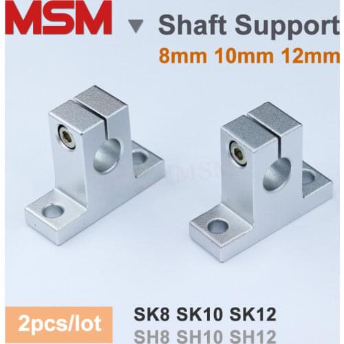 MSM SK8 SK10 SK12 Linear Shaft Support Block 8mm 10mm 12mm Aluminium Shaft Guide Support Bracket Holder Fixture SH8 SH10 SH12