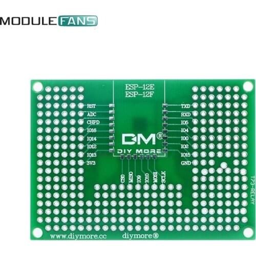 5x7CM 50x70mm Double Side Prototype PCB Board Breadboard Protoshield For Arduino Relay ESP8266 WIFI ESP-12F ESP-12E ESP32 ESP32S
