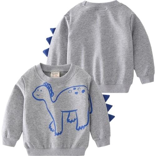 Lovely Dinodaur Boys Sweatshirt Cotton Toddler Tshirt Fall Clothes For Kids Childrens Tops Tees