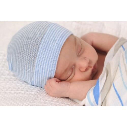 New Arrivals 2020 Baby Boy Hat Blue /White/Pink Stripes Simple Baby Hat Newborn Babies 0-3 Months Cute Beanies Headwear Spring