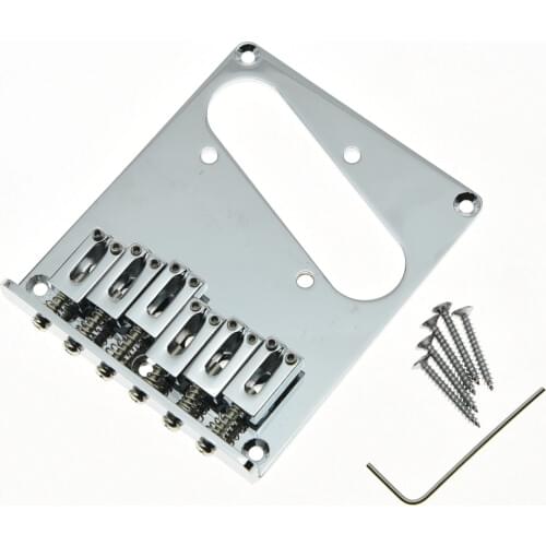 KAISH Single Bridge Guitar Bridge for TL Guitar Chrome/Black
