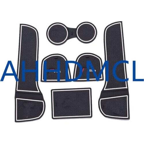 Car Door Groove Mat Gate Slot Cup Armrest Storage Pad Mat For Audi Q3 Low Configuration 2013 2014 2015 2016 2017 2018