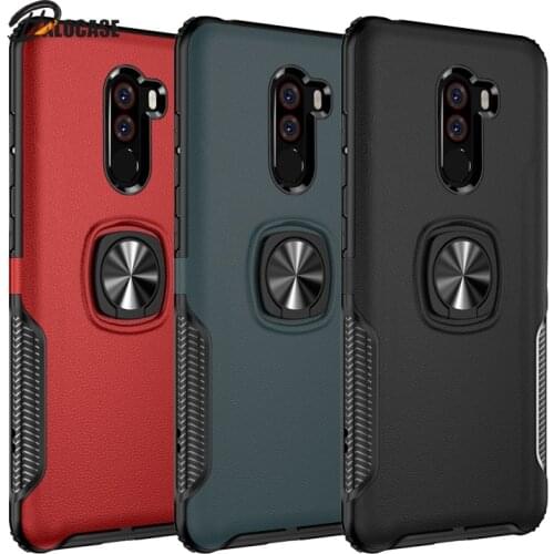 Shockproof Armor Case For Xiaomi POCOPHONE F1 Metal Finger Ring Holder Stand Magnet Bracket Back Cover Xiaomi POCOPHONE F1 Cases