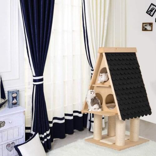 Sisal cat climbing frame, cat tree, cat litter, multi-layer jumping platform, scratching board, scratching post for all seasons
