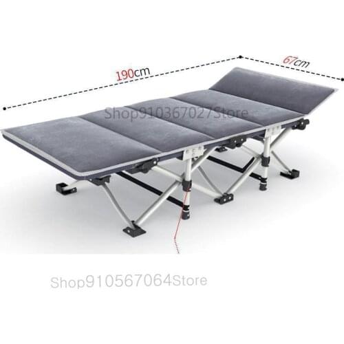 Folding Bed Single Bed Family Nap Chair Lunch Break Camp Bed Office Portable Nap Single Bed