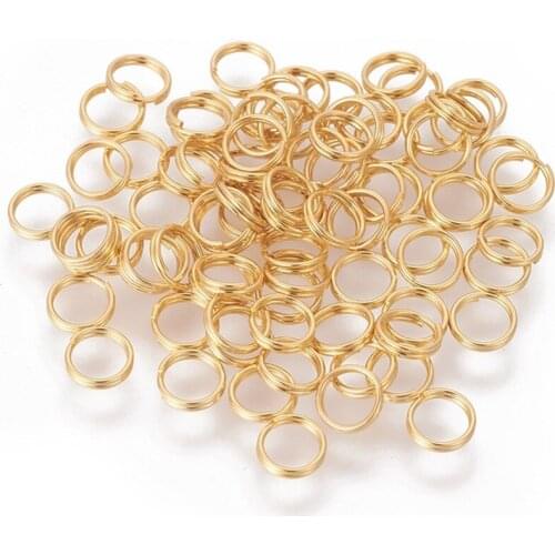 About 500pcs 304 Stainless Steel Split Rings 5x1mm Double Loop Open Jump Ring Connectors for Diy Jewelry Making Findings Golden