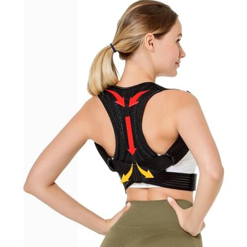 Adjustable Back Posture Corrector Brace Support Belt Back Band Invisible Spine Lumbar Shoulder Posture Correction For Women Men