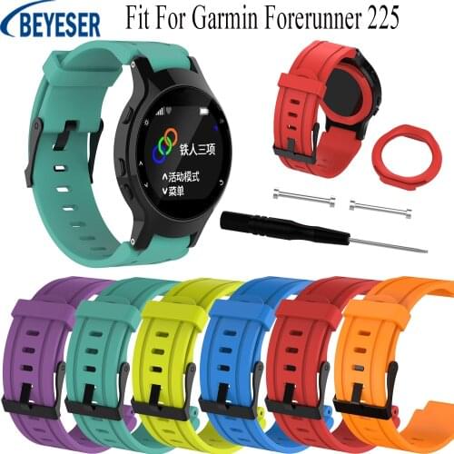 26mm Silicone Replacement Wrist Watch Band For Garmin Forerunner 225 watch band with tool Outdoor Sports Goods strap Bracelet