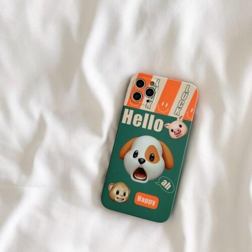Cute Dog Is Suitable for Iphone11/12promax Phone Case 7/8plus Silicone XR Frosted All-inclusive Soft Xs Iphone 11 Phone Cases