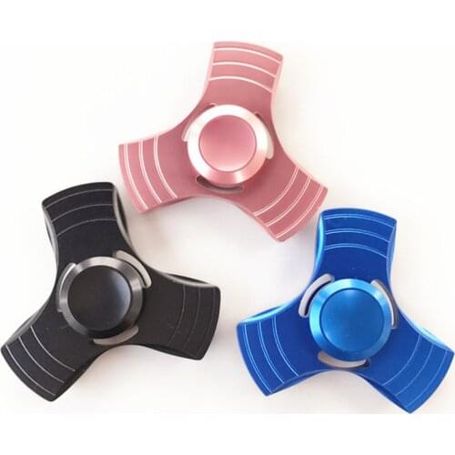 New Metal Alloy Fidget Spinner Aluminum Alloy Electroplate Triangle Balance Hand Spinner for Adult Children Stress Relief Toys
