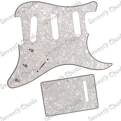 SSH SSS 3 Ply 11 Holes ST FD Electric Guitar Pickguard and Guitar Backplate Back Plate Tremolo Cover (AS530100_)