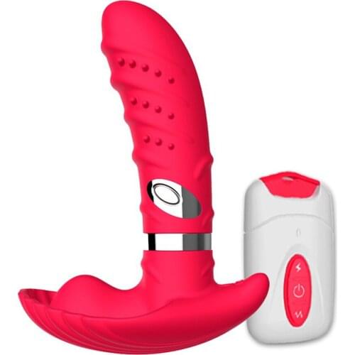 Electric Shock Butterfly Wearable Dildo Vibrator For Women Wireless Remote Vibrator Clitoral Massager Orgasm Stimulator Sex Toys